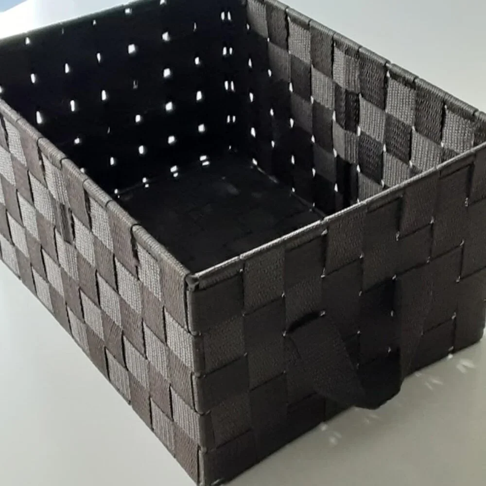 Dark Brown Woven Storage Basket 1 medium